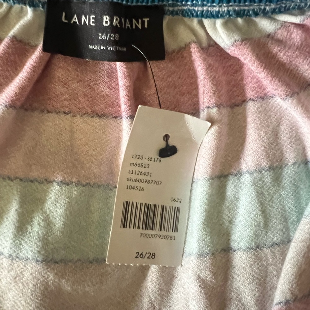 New Lane Bryant long stretchy material  tank dress multi colors bright